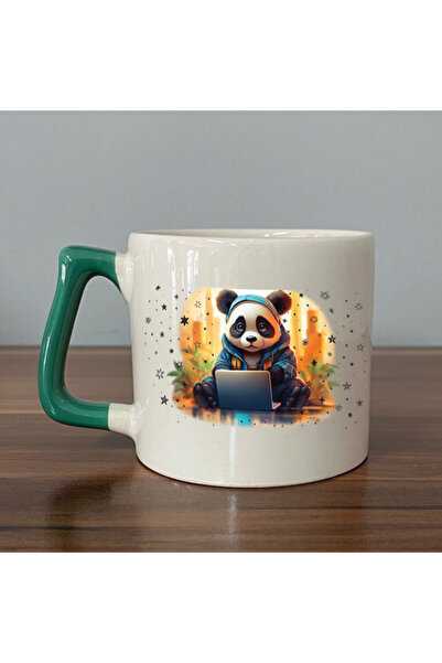 Kırtasiye Ofisi الباندا الحزينة - المهنة: مبرمج، كوب هدية للمهنة بتصميم Green...