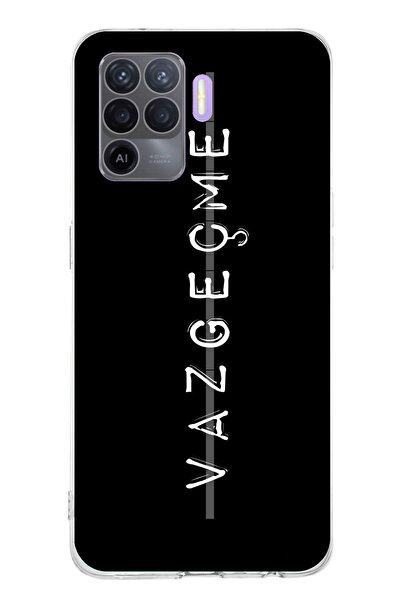 TechTree حافظة سيليكون متوافقة مع هاتف OPPO Reno 5 Lite مكتوب عليها مطبوع