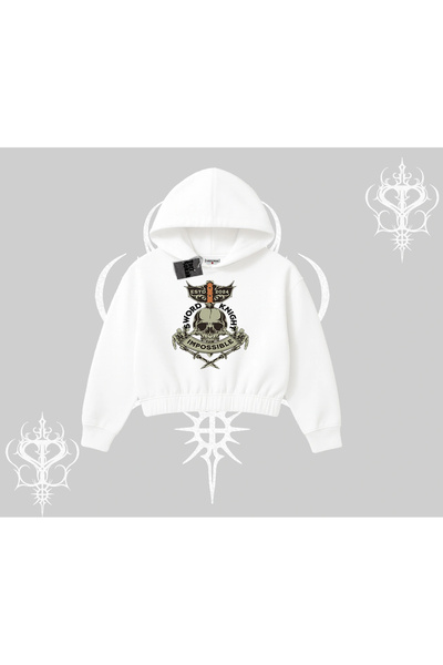 Tarzsokak Φούτερ με κουκούλα και στάμπα, Σπαθοφόρος Ιππότης, Κρανίο, Αδύνατο,...