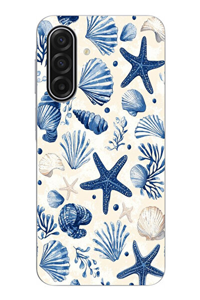 TechTree حافظة سيليكون مطبوع متوافقة مع هاتف سامسونج جالاكسي A17 بنمط الصدف ا...