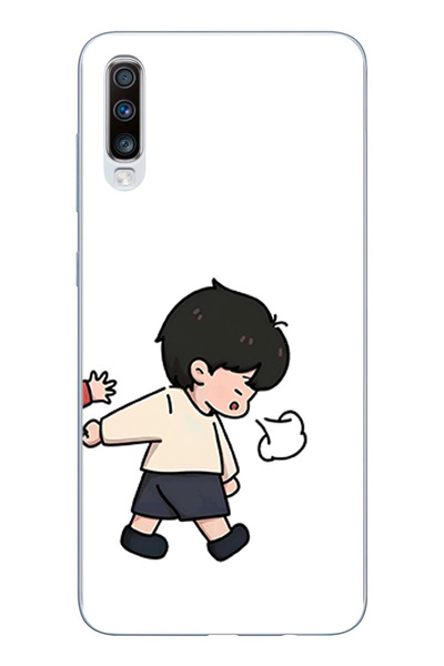 TechTree حافظة سيليكون متوافقة مع هاتف سامسونج جالاكسي A50-A30S - حافظة سيليكون موديل مطبوع