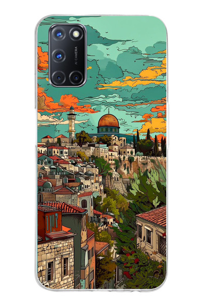 TechTree حافظة سيليكون متوافقة مع هاتف OPPO A52-A72-92 من فلسطين الحرة وقبة ا...