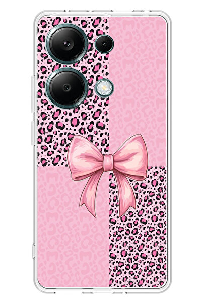 TechTree حافظة سيليكون متوافقة مع هاتف Redmi Note 13 PRO 4G بنمط الفهد الوردي...