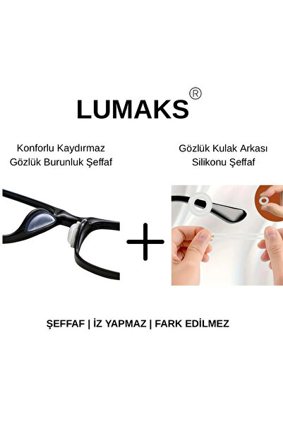 LUMAKS Transparent Anti-Slip Glasses Nose Pad and Behind-Ear Silicone Set |   No Trace & No Notice