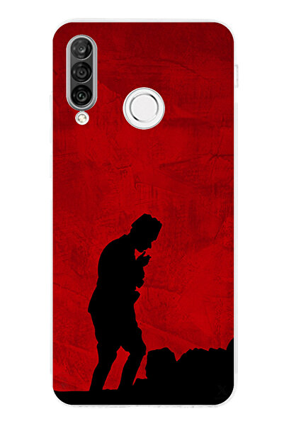 TechTree حافظة سيليكون أتاتورك مطبوع متوافقة مع هاتف هواوي P30 لايت مع تفاصيل...