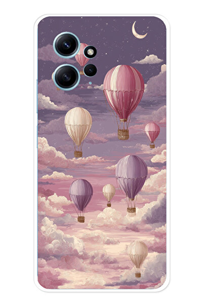 TechTree Redmi Note 12 4g Compatible Purple Sky and Flying Balloon Printed Si...