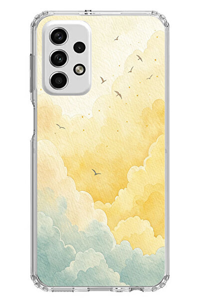 TechTree حافظة سيليكون متوافقة مع هاتف سامسونج جالاكسي A73 باللونين الأصفر وا...