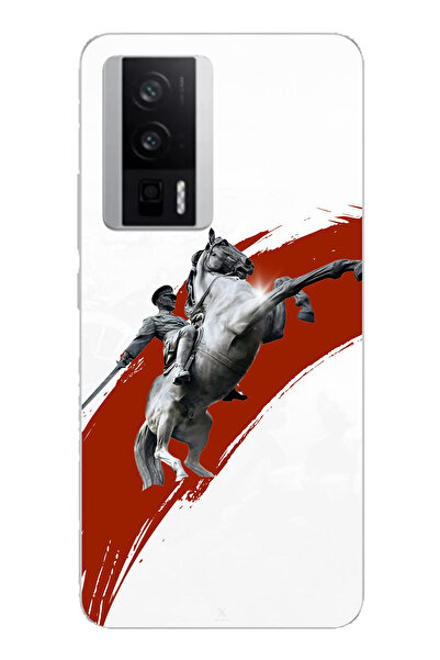 TechTree حافظة سيليكون متوافقة مع POCO F5 PRO بتصميم حصان منتفخ وتفاصيل أتاتو...