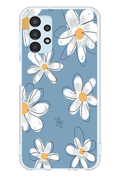 TechTree حافظة سيليكون متوافقة مع هاتف سامسونج جالاكسي A13 باللون الأزرق ديزي...