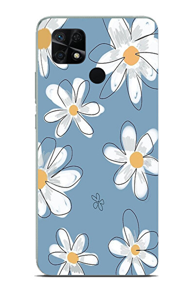 TechTree حافظة سيليكون ريدمي 10C - متوافقة مع POCO C40 باللون الأزرق ديزي جار...