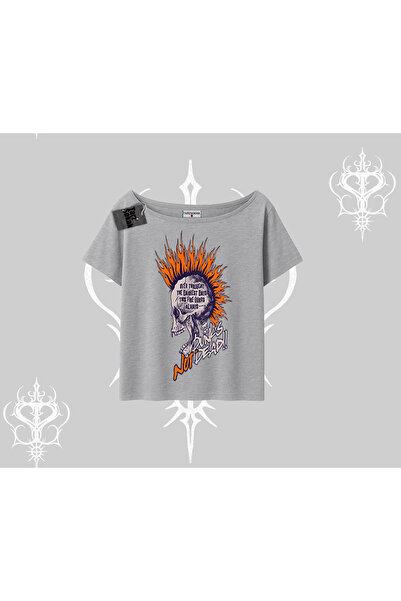 Tarzsokak Tricou cu decolteu rotund Burning Skull Rebel Street Anthem