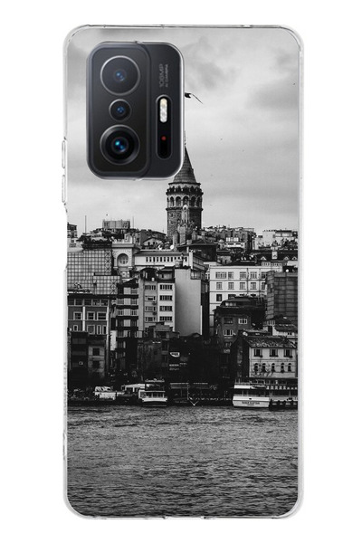 TechTree جراب سيليكون مطبوع متوافق مع هاتف Xiaomi Mi 11T-11T PRO مع مناظر برج...