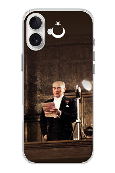 TechTree حافظة سيليكون متوافقة مع هاتف iPhone 16 PLUS موديل Ataturk First Ass...