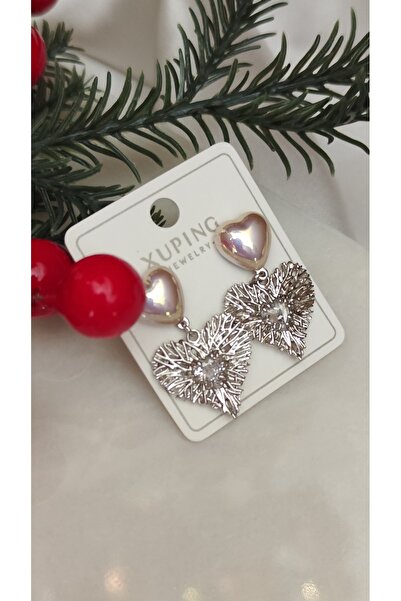 DİAVENTA TAKI VE AKSESUAR Xuping Vip Küpe - Xuping Zirkon Taşlı Kalpli Gümüş ...