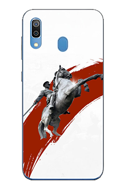 TechTree حافظة سيليكون متوافقة مع هاتف سامسونج جالاكسي A20-A30 بتفاصيل حصان أ...