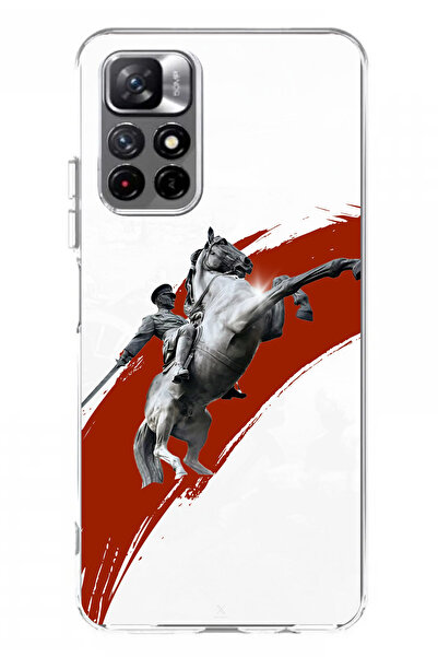 TechTree حافظة سيليكون متوافقة مع هاتف Redmi 10 بتصميم حصان أتاتورك مطبوع