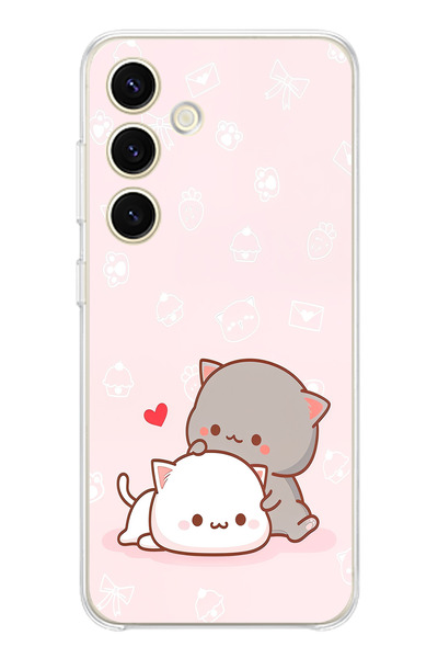 TechTree حافظة سيليكون متوافقة مع هاتف سامسونج جالاكسي S25 لطيفة وريموتية مطبوع