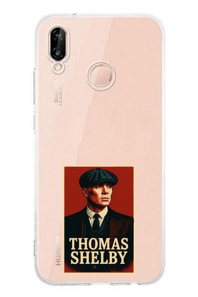 TechTree حافظة سيليكون متوافقة مع هاتف هواوي P20 لايت من توماس شيلبي مطبوع