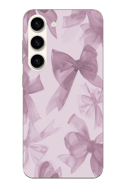 TechTree حافظة سيليكون متوافقة مع هاتف سامسونج جالاكسي S23 باللون البنفسجي مطبوع