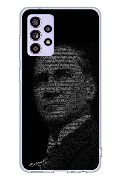 TechTree حافظة سيليكون متوافقة مع هاتف سامسونج جالاكسي A52-A52S مكتوب عليها ه...