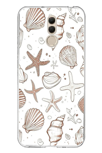 TechTree حافظة سيليكون مطبوع متوافقة مع هاتف هواوي ميت 20 لايت باللون البني و...