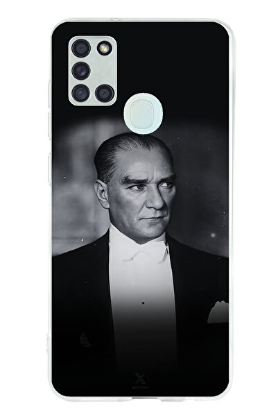 TechTree أناقة وروعة متوافقة مع هاتف سامسونج جالاكسي A21S: حافظة سيليكون مطبوع مع تصميم أتاتورك سموكن