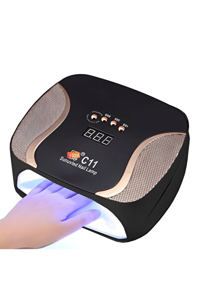 Teno Elegant Black Nail Lamp with Quick-Drying Function