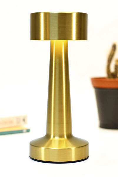 Nikadu Şarjlı Dokunmatik Masa Lambası Metal 3 Işık Parlaklık Ayarlı Gece Masa...