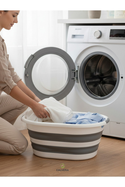 Foldable Laundry Basket Accordion Saddle Oversized Space Saving Dirty Basket 40 LT