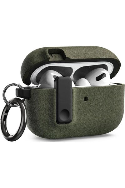 UnDePlus سماعات أبل إيربودز برو 1 / 2. حافظة متوافقة مع نيسيل مع حامل وقفل من مادة TPU الممتازة غير اللامعة