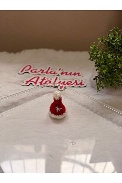 SOFT Handmade el örgüsü örgü az saçlı ve saçsız bebek tokası Noel baba şapkası