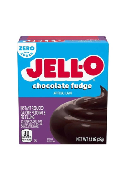 jell-o Chocolate Fudge Zero Sugar İnstant Reduced Calorıe Puddıng & Pıe Fıllng 39gr