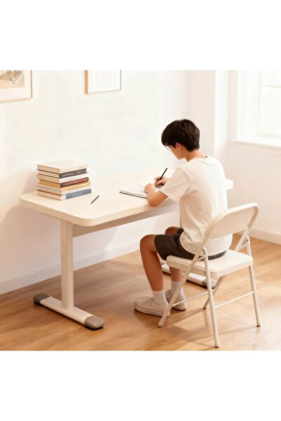 iron candy 120cm Kids Writing Desk White Student Study Table Home School Bedr...