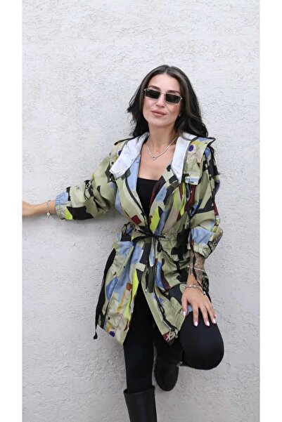 NÜANS MODA Camouflage Raincoat