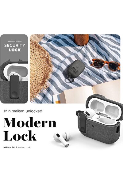 UnDePlus Apple Airpods 4. Nesil ile uyumlu Kılıf Kilitli TPU Premium Matte Trip Case