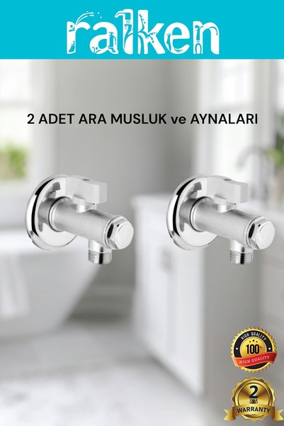 RALKEN Filtreli Ara Musluk Batarya Alt Bağlantı Musluğu 2 Adet