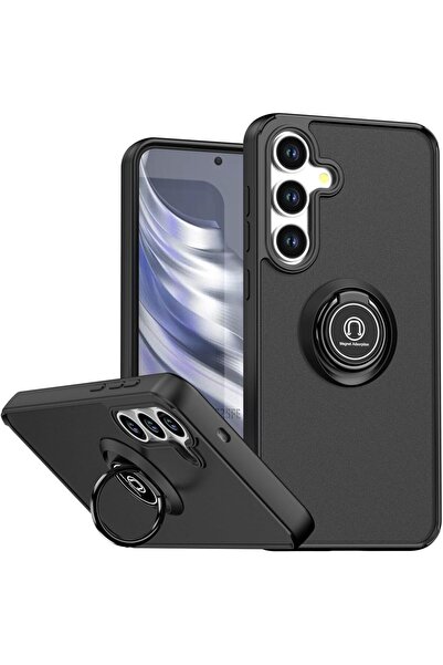 Rivor حافظة سامسونج جالاكسي S25 FE مع حامل وحماية للكاميرا وحواف ملونة وحلقة ...