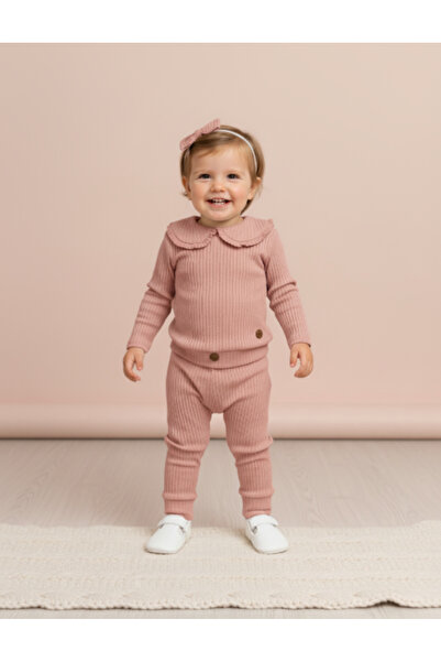 via girsl Girl's Collar Corded Fabric Sets Via-9091