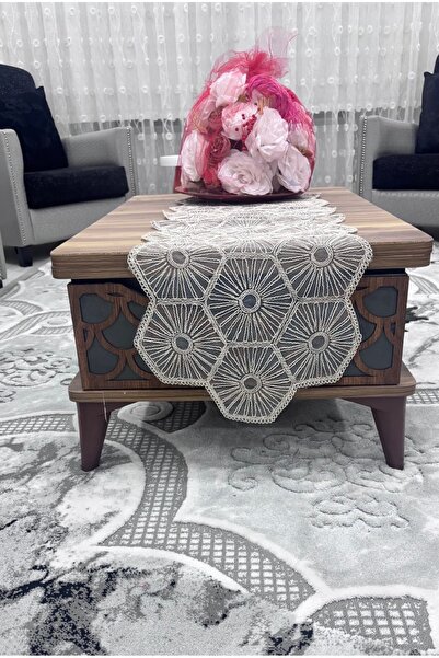 Muensu Husă de masă de lux de culoare cappuccino, Runner din silicon, Runner ...