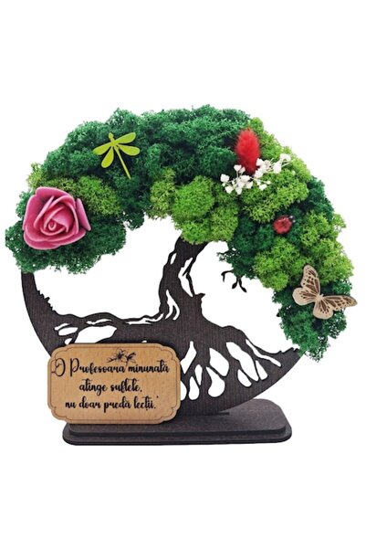 OEM Decorative Painting - The Tree of Life with Stabilized Lichens and Decora...