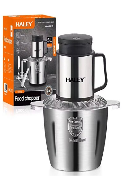 OEM HALEY Electric Chopper HY-223, Stainless Steel Bowl 5L, 800W, 4 Blades, 2...