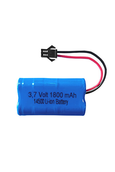 Premiore 3.7V 1800 mAh 14500 Li-Ion Oyuncak Araba Pili | Siyah Soket | Şarjlı...