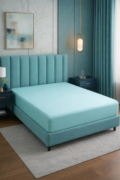 Bella Home ملاءة سرير مزدوجة عالية الجودة - 100% قطن عضوي