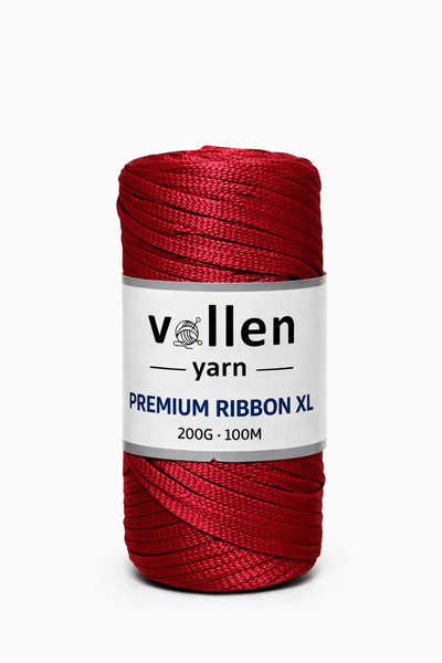 vollen yarn Premium 200Gr/4Mm Polyester Ribbon Cord, Macrame Cord, Bag Cord, Hobby Cord, Supla Cord,