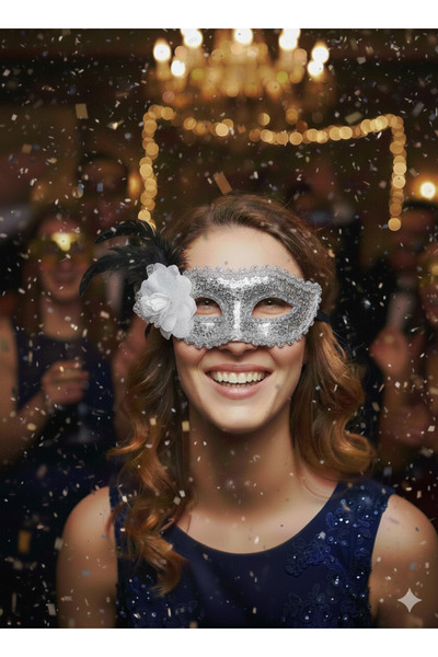 DODOMAR نظارات فاخرة للاحتفال بعيد السنة الجديدة مزينة بالترتر والزهور الفضية...