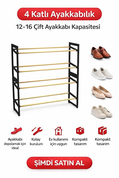 ÇİLLOR FİXWOOD 2046-1 ( 4 KATLI) AHŞAP AYAKKABILIK/8 AYAKKABILIK/PORTATİF & V...