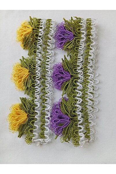 NUMİSTORE Mekik oyası ikili havlu kenarı