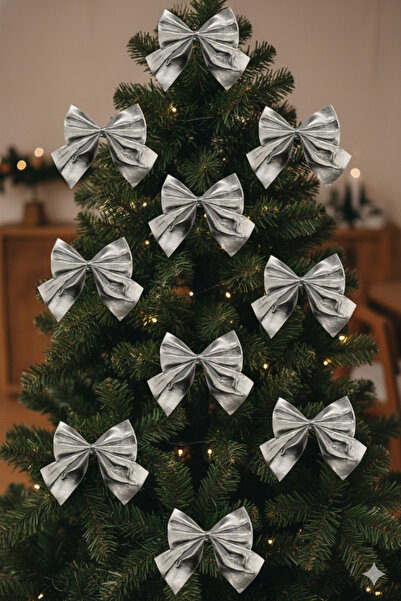 DODOMAR 5 cm – Set de 12 bucăți de decor pentru copac, cu fundă de Crăciun, d...