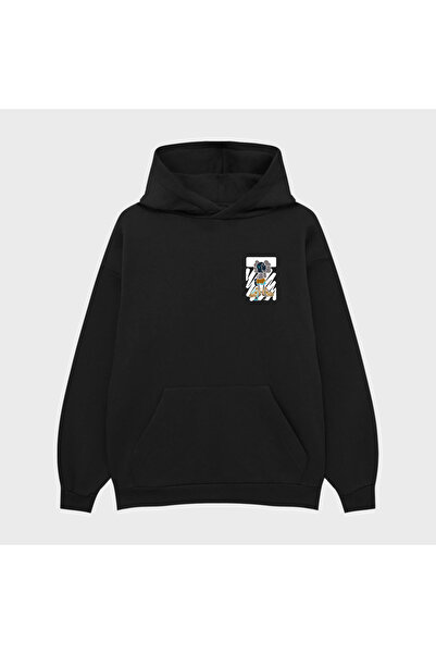 PURE EFFECT Hanorac unisex OFF KARL cu imprimeu 3 Thread Ş cu căptușeală din ...