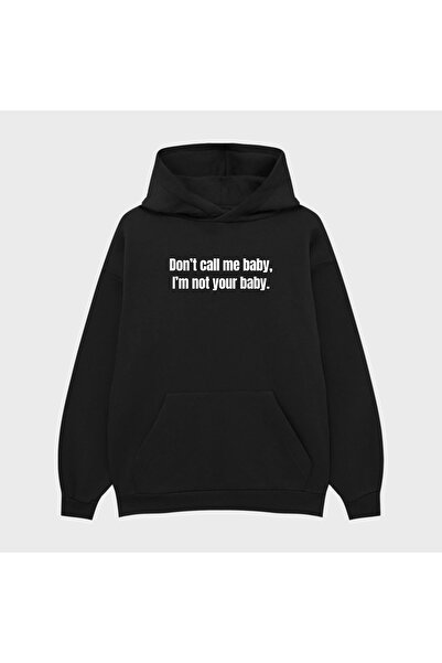 PURE EFFECT Hanorac unisex DON'T CALL ME cu imprimeu 3 Thread Ş cu căptușeală...